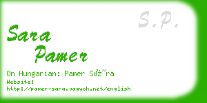 sara pamer business card